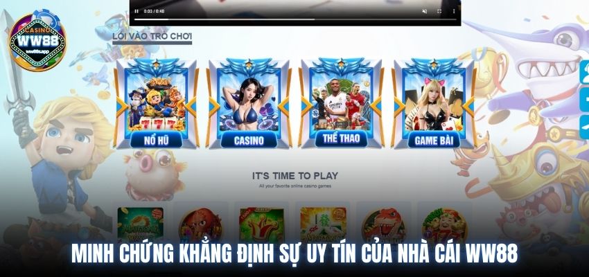 Minh chứng khẳng định sự uy tín của nhà cái WW88